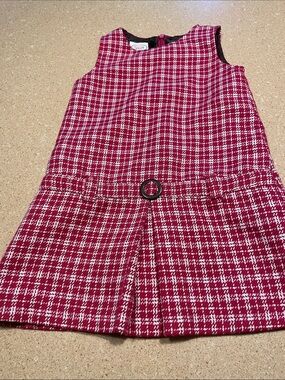 Talbots Kids Pink & White Tweed A-Line Dress